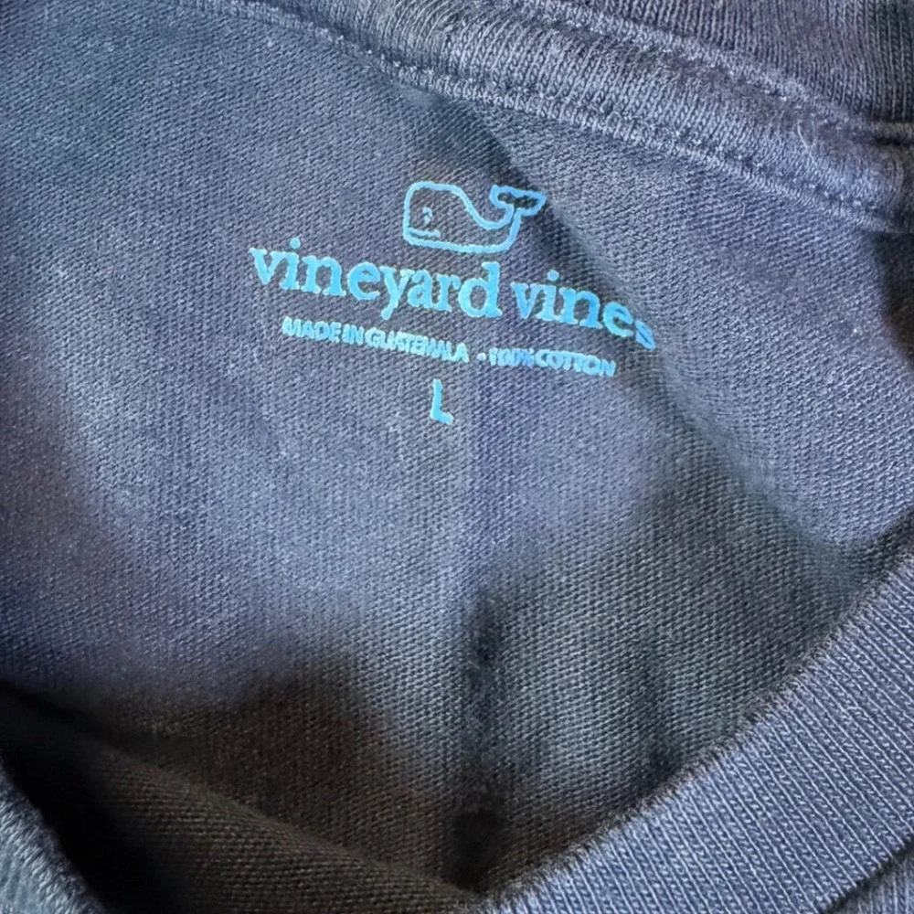 Vineyard Vines Kids Large Navy Valentine's Day Whale Box of Chocolates LS Shirt
